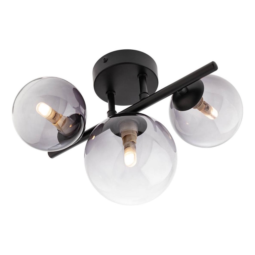 Redo 01-3988 - Lampadario a plafone ASTRA 3xG9/8W/230V nero
