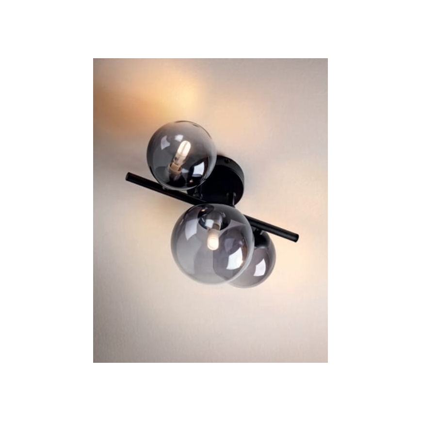 Redo 01-3988 - Lampadario a plafone ASTRA 3xG9/8W/230V nero