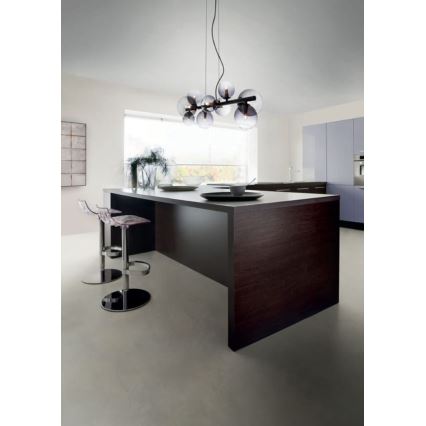 Redo 01-3989 - Lampadario a sospensione con filo ASTRA 9xG9/8W/230V nero
