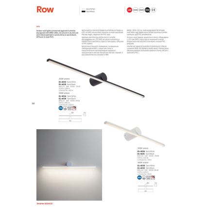 Redo 01-4034 - Illuminazione a LED per specchi da bagno ROW LED/18W/230V 90 cm IP44 bianco