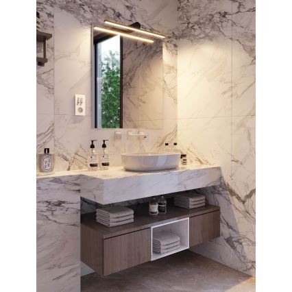 Redo 01-4036 - Illuminazione a LED per specchi da bagno ROW LED/18W/230V 90 cm IP44 nero