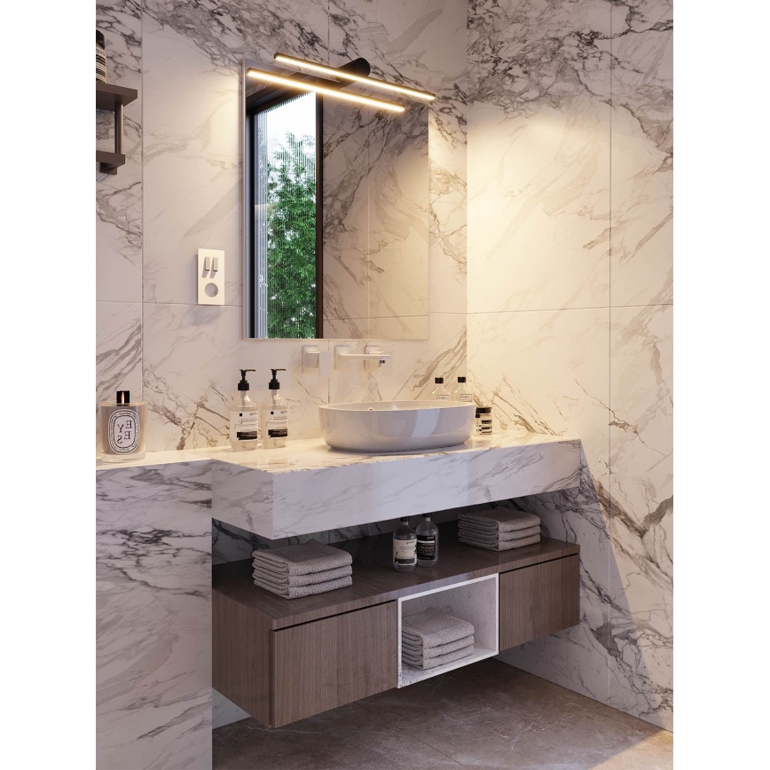 Redo 01-4036 - Illuminazione a LED per specchi da bagno ROW LED/18W/230V 90 cm IP44 nero