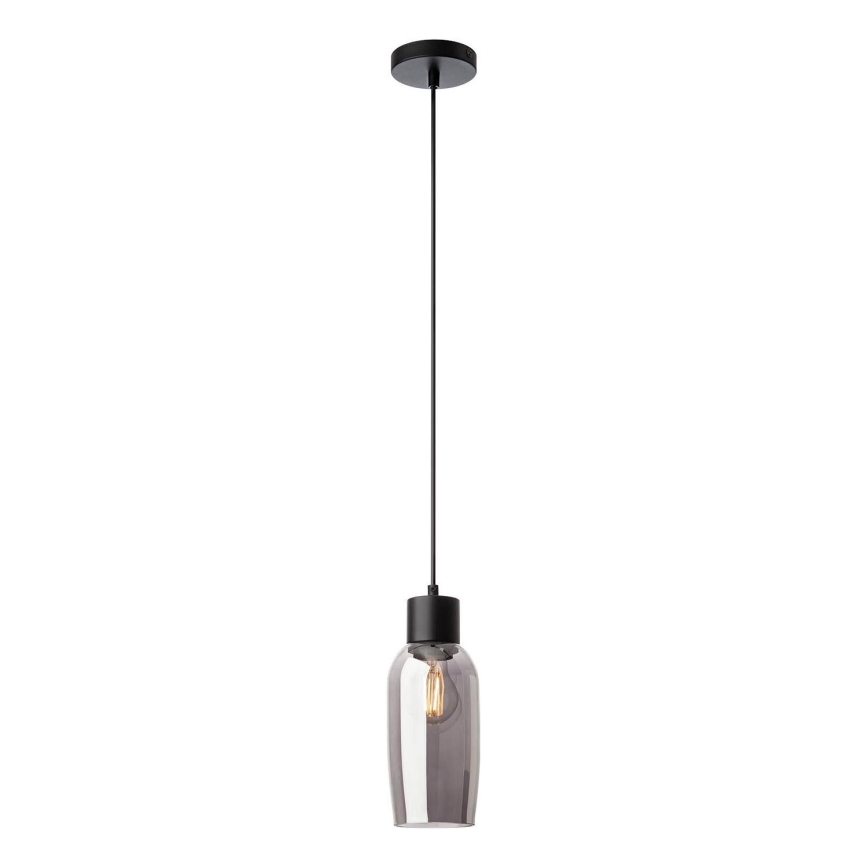 Redo 01-4044 - Lampadario a sospensione con filo ATLANTIS 1xE27/42W/230V diametro 11 cm nero