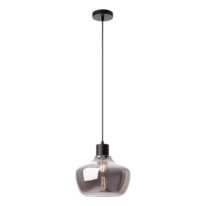 Redo 01-4046 - Lampadario a sospensione con filo ATLANTIS 1xE27/42W/230V diametro 26 cm nero