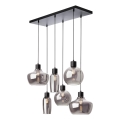 Redo 01-4047 - Lampadario a sospensione con filo ATLANTIS 6xE27/42W/230V nero