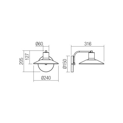 Redo 01-4053 - Applique FRESNO 1xE27/42W/230V
