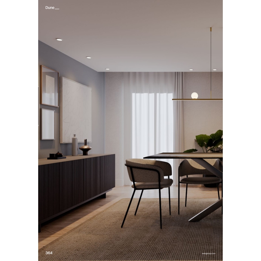 Redo 01-4301 - Lampada a sospensione dimmerabile su cavo DUNE LED/48W/230V 3000K CRI 90 bianco/oro