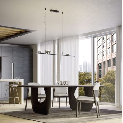 Redo 01-4302 - Lampadario LED dimmerabile a sospensione su cavo DUNE LED/48W/230V 3000K CRI 90 nero/fumé