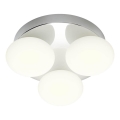 Redo 01-4306 - Plafoniera LED da soffitto per bagno OVUM, 3xLED/5W/230V, 3000/4000K, CRI 90, Ø 24 cm, IP44, bianco/cromo lucido