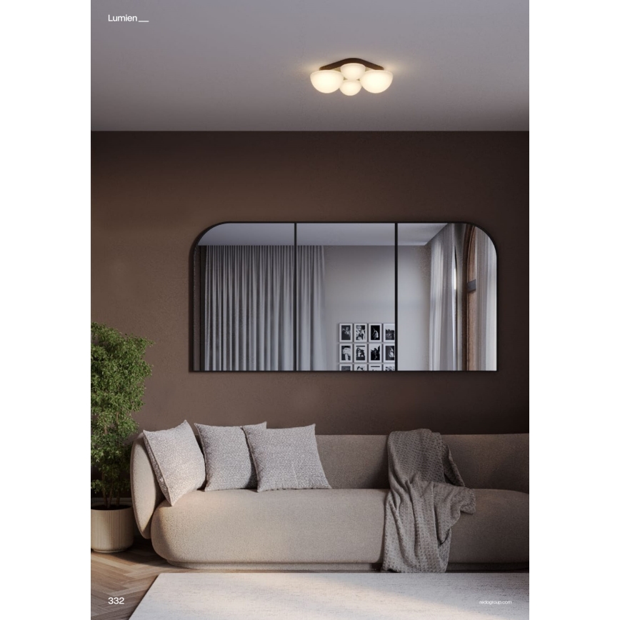 Redo 01-4333 - Plafoniera LED LUMIEN 4xLED/26W/230V 2700/3000K CRI 90 bianco/nero
