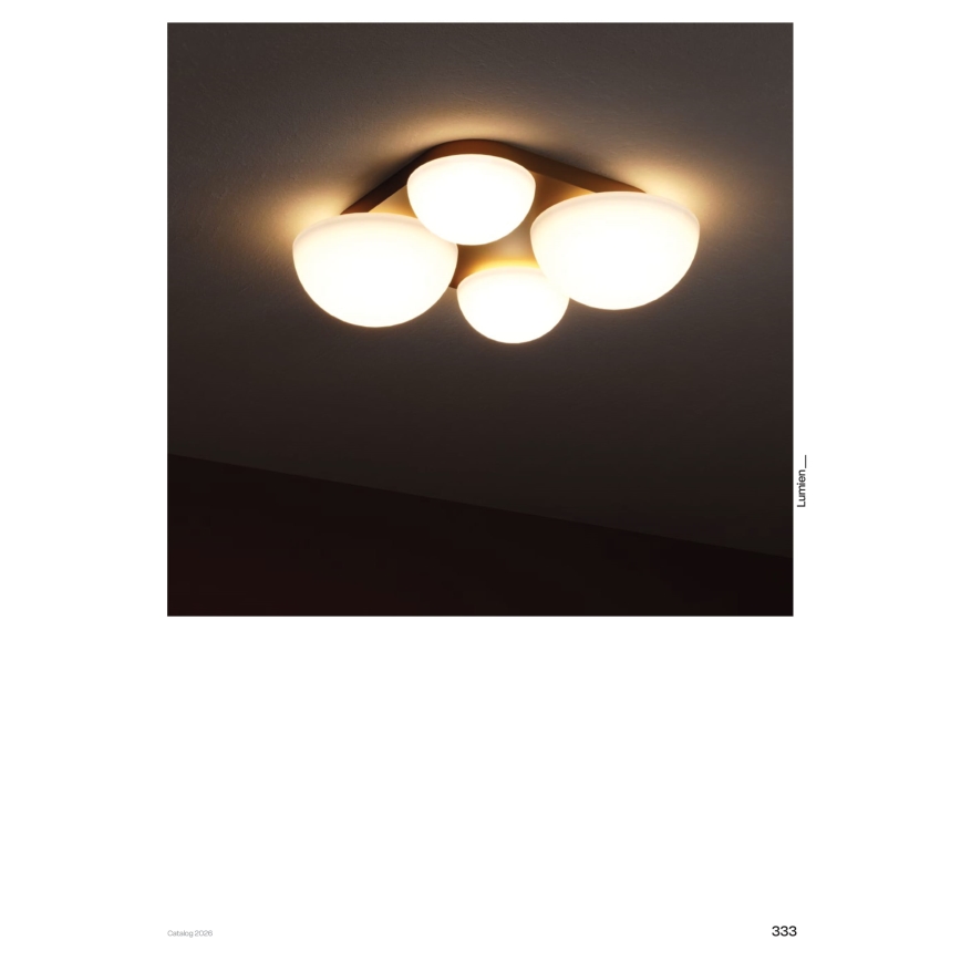 Redo 01-4333 - Plafoniera LED LUMIEN 4xLED/26W/230V 2700/3000K CRI 90 bianco/nero