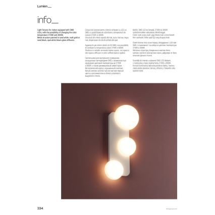 Redo 01-4333 - Plafoniera LED LUMIEN 4xLED/26W/230V 2700/3000K CRI 90 bianco/nero