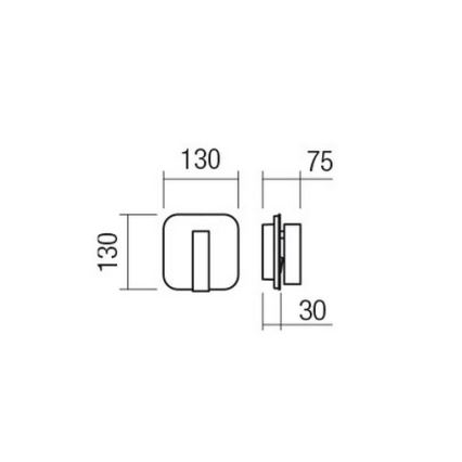 Redo 01-4473 - Applique LED QUDA LED/6W/230V + LED/3W CRI 90 bronzo
