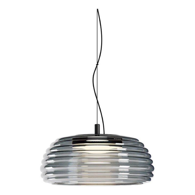 Redo 01-4541 - Lampadario LED dimmerabile su cavo ONDULA LED/12W/230V 2700K/3000K CRI 90 Ø 32 cm nero/fumé