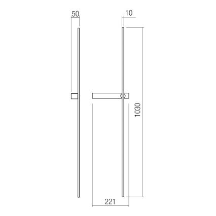Redo 01-4674 - Applique da parete TANGENT LED/9W/230V 2700/2850/3000K CRI 90 in finitura dorata