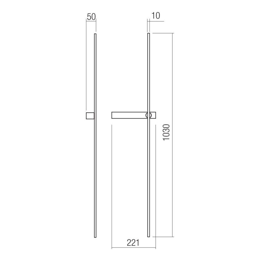 Redo 01-4674 - Applique da parete TANGENT LED/9W/230V 2700/2850/3000K CRI 90 in finitura dorata