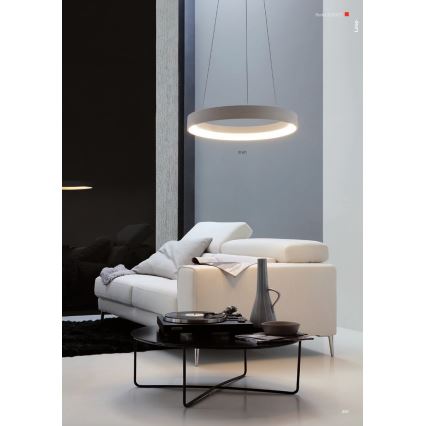 Redo 01-672 - Lampadario LED a sospensione con filo LOOP LED/48W/230V diametro 60 cm bianco
