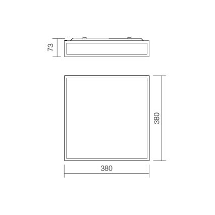 Redo 01-706 - Plafoniera da bagno EGO 4xE27/60W/230V 38x38 cm IP44