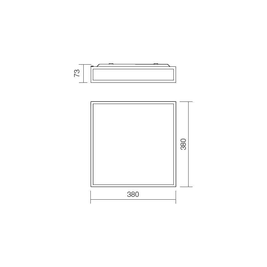 Redo 01-706 - Plafoniera da bagno EGO 4xE27/60W/230V 38x38 cm IP44