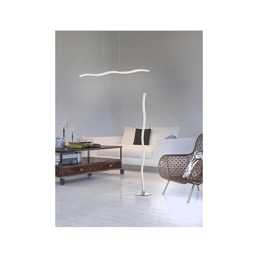Redo 01-893 - Lampadario a sospensione su cavo PULSE LED/23,1W/230V cromo opaco