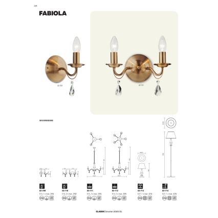 Redo 02-709 - Applique FABIOLA 1xE14/28W/230V