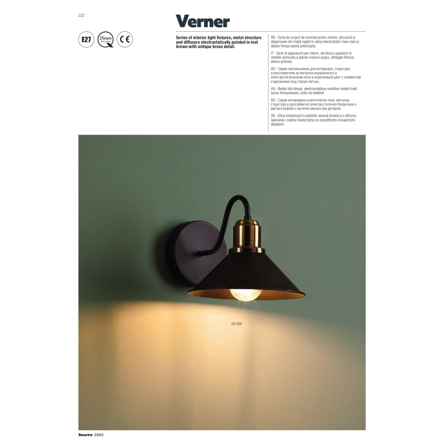 Redo 02-934 - Applique VERNER 1xE27/42W/230V