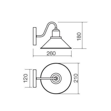 Redo 02-934 - Applique VERNER 1xE27/42W/230V