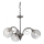 Redo 02-972 - Lampadario a catena ASPERA 3xE14/28W/230V Ø 52 cm nero