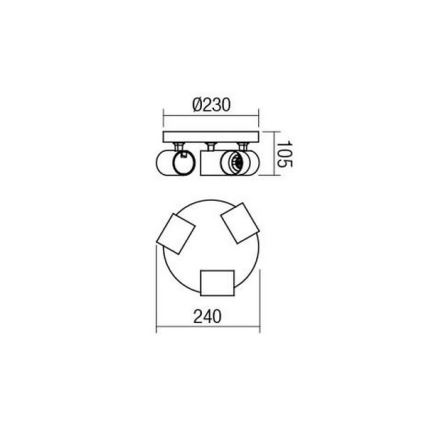 Redo 04-471 - Luce Spot CAMEO 3xGU10/35W/230V