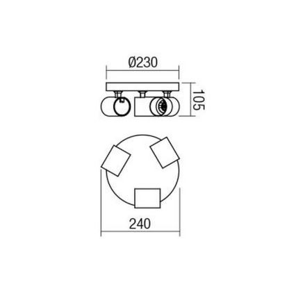 Redo 04-472 - Luce Spot CAMEO 3xGU10/35W/230V