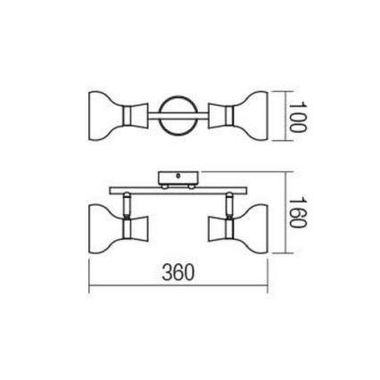 Redo 04-476 - Luce Spot BOWIE 2xE14/28W/230V