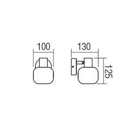 Redo 04-483 - Luce Spot da parete AMBER 1xE14/28W/230V