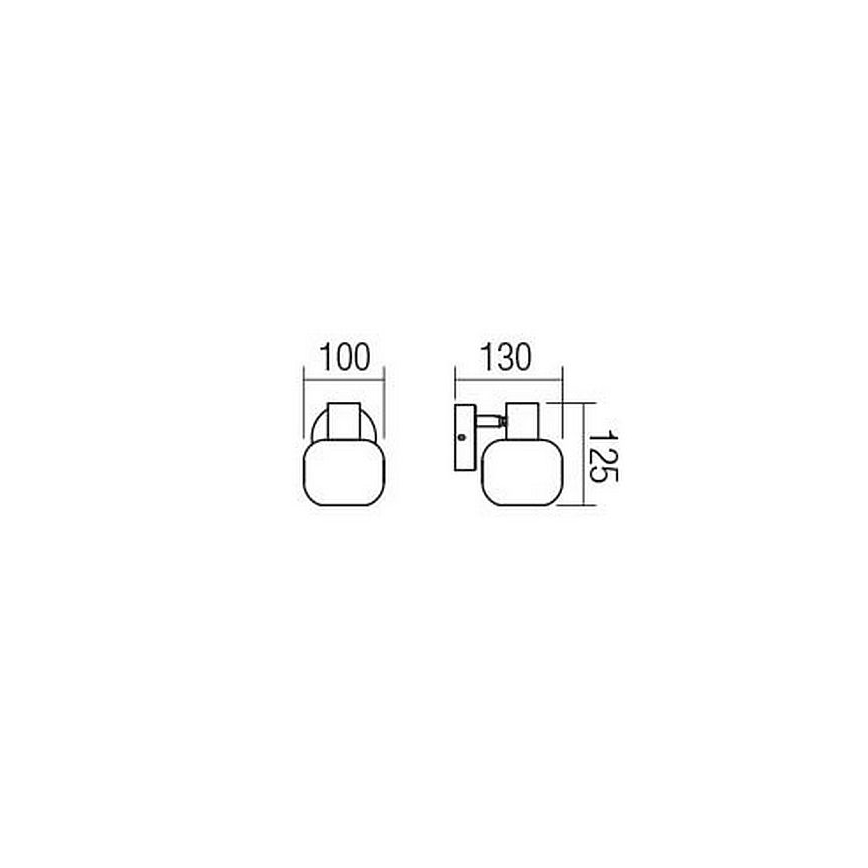 Redo 04-483 - Luce Spot da parete AMBER 1xE14/28W/230V
