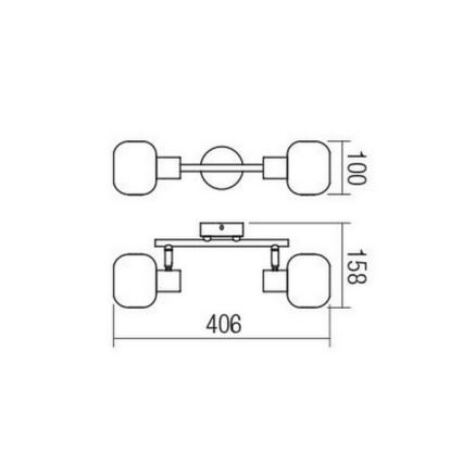 Redo 04-484 - Luce Spot AMBER 2xE14/28W/230V