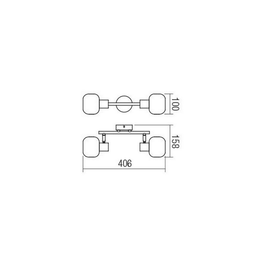 Redo 04-484 - Luce Spot AMBER 2xE14/28W/230V