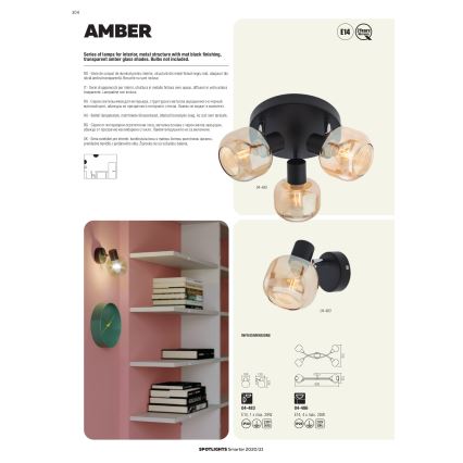 Redo 04-485 - Luce Spot AMBER 3xE14/28W/230V