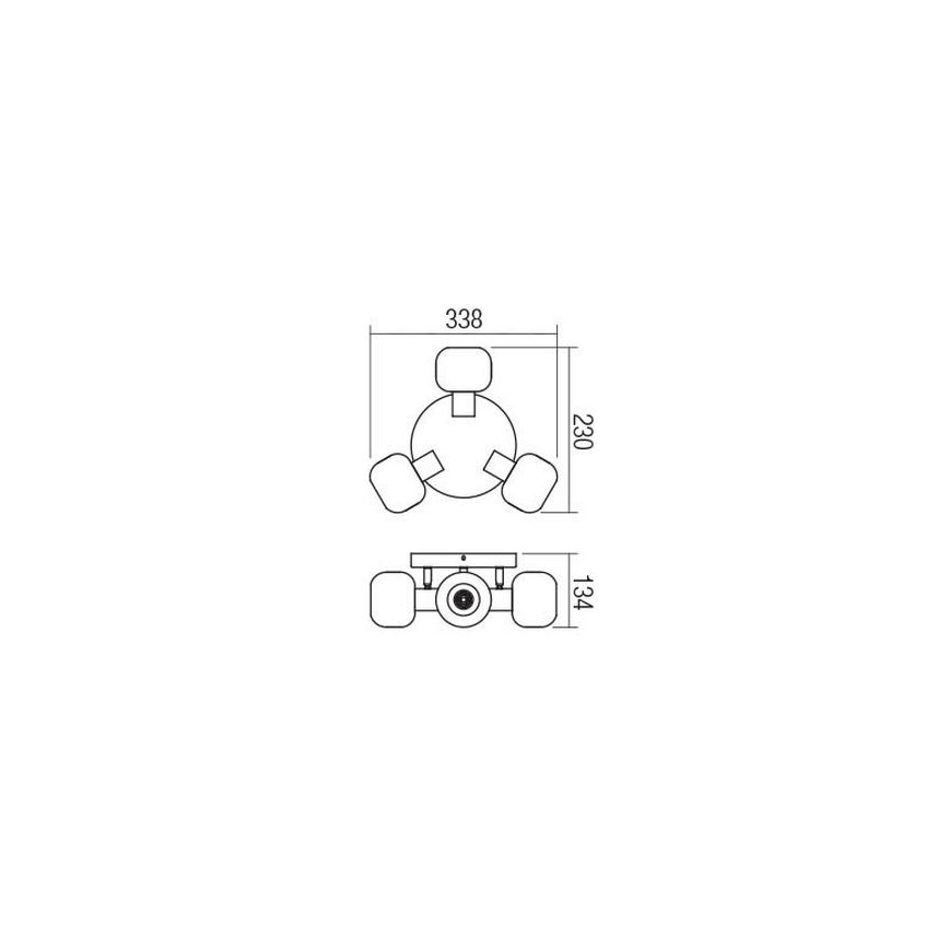 Redo 04-485 - Luce Spot AMBER 3xE14/28W/230V