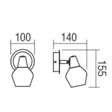 Redo 04-487 - Applique CLOVIS 1xE14/28W/230V