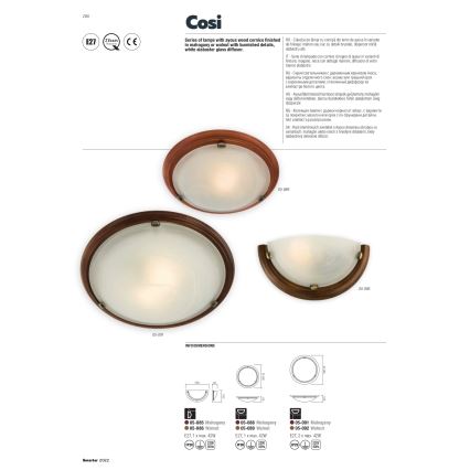 Redo 05-091 - Plafoniera COSI 2xE27/42W/230V