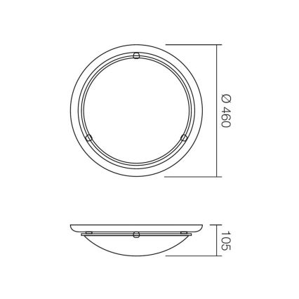 Redo 05-091 - Plafoniera COSI 2xE27/42W/230V