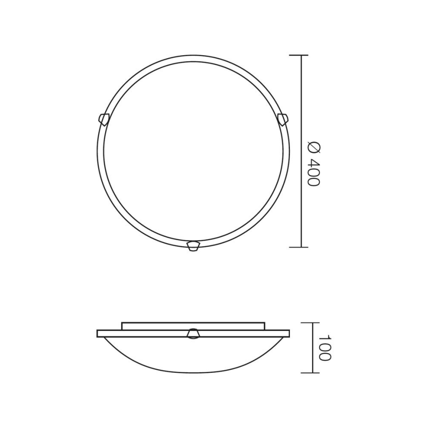 Redo 05-391 - Plafoniera VIRGINIA 2xE27/42W/230V Ø 40 cm colore crema