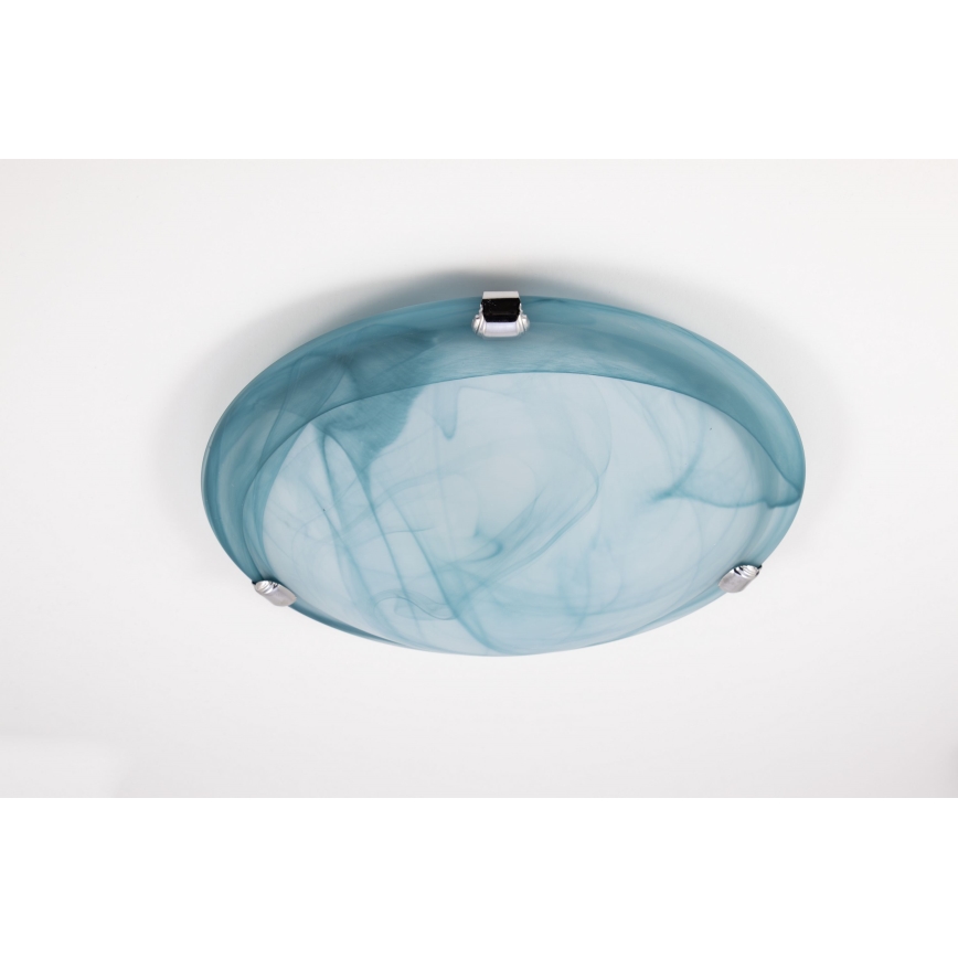 Redo 05-682 - Plafoniera VIRGINIA 1xE27/42W/230V diametro 25 cm blu
