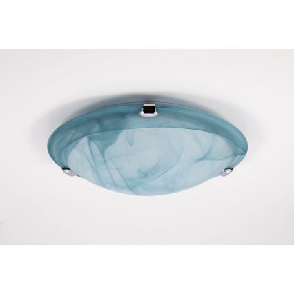 Redo 05-682 - Plafoniera VIRGINIA 1xE27/42W/230V diametro 25 cm blu