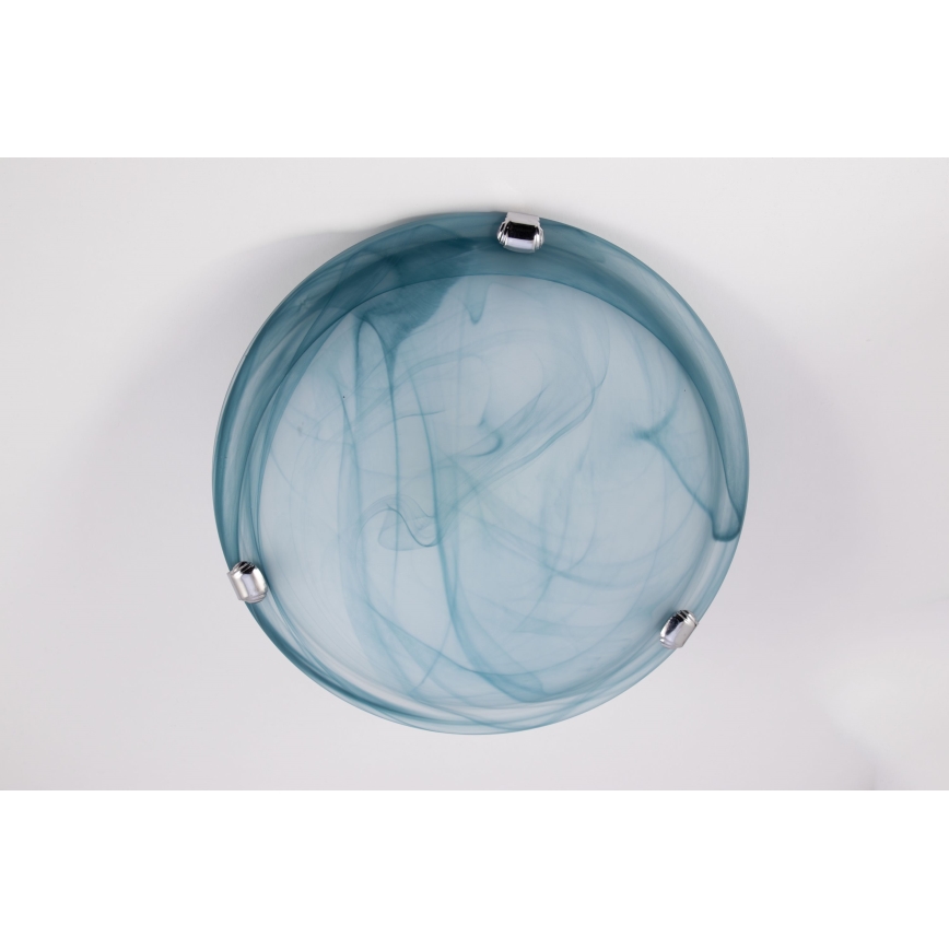 Redo 05-682 - Plafoniera VIRGINIA 1xE27/42W/230V diametro 25 cm blu