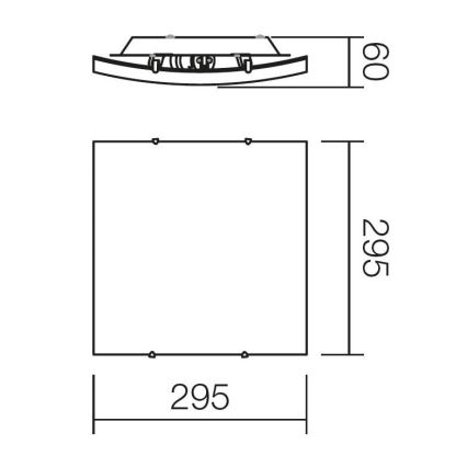 Redo 05-812 - Plafoniera SHAKE 1xE27/42W/230V 29,5x29,5 cm bianca
