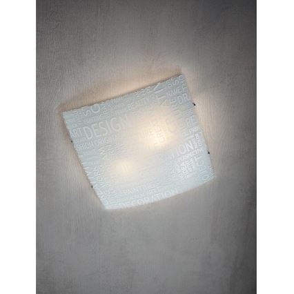 Redo 05-818 - Plafoniera NOTES 2xE27/42W/230V 39x39 cm bianca