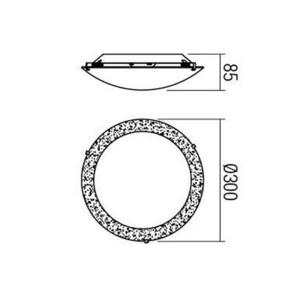 Redo 05-865 - Plafoniera LED ARTEMIS LED/12W/230V diametro 30 cm argento