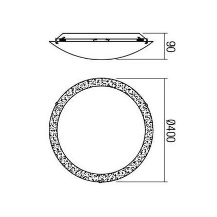 Redo 05-867 - Plafoniera LED ARTEMIS LED/18W/230V diametro 40 cm argento