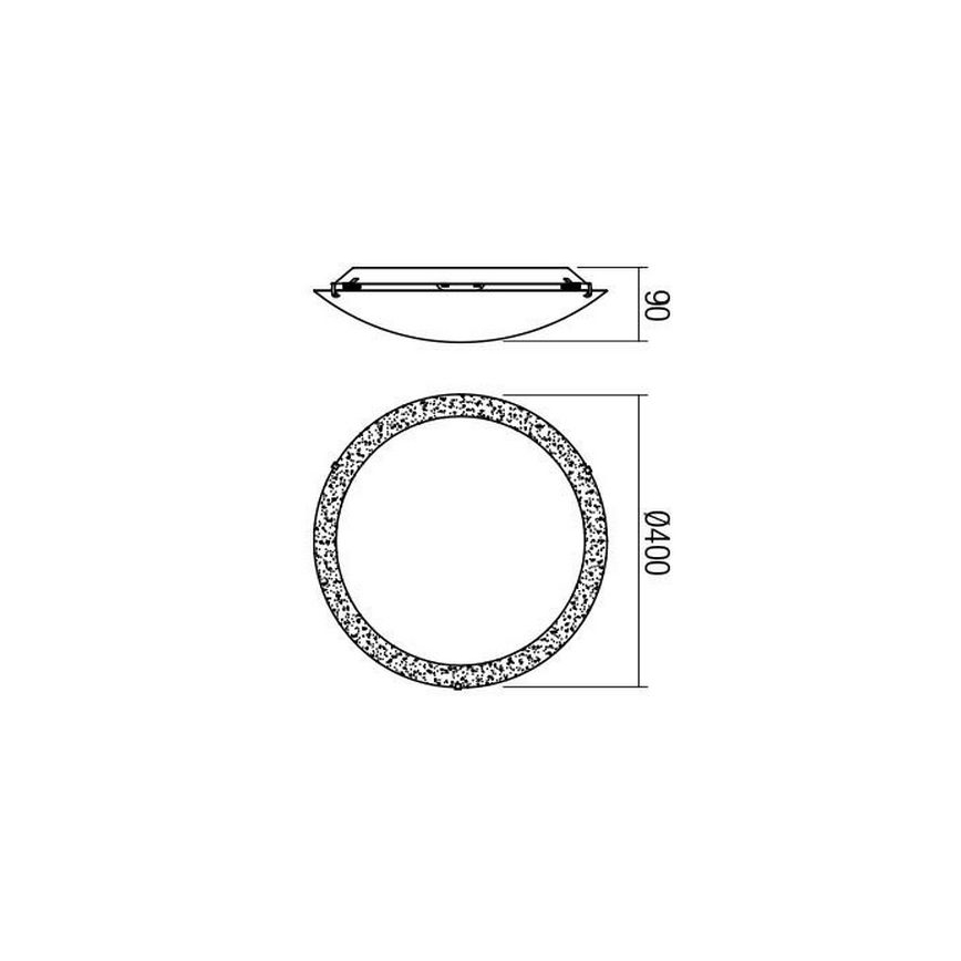 Redo 05-867 - Plafoniera LED ARTEMIS LED/18W/230V diametro 40 cm argento