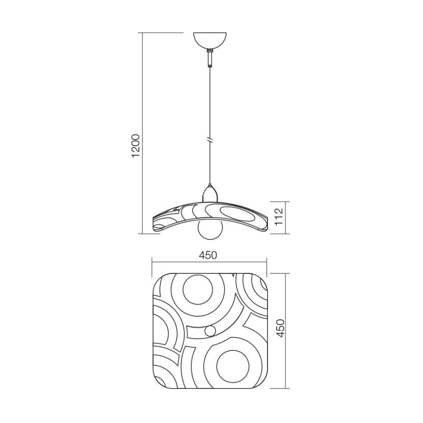 Redo 05-877 - Lampadario su cavo COCOON 1xE27/42W/230V crema
